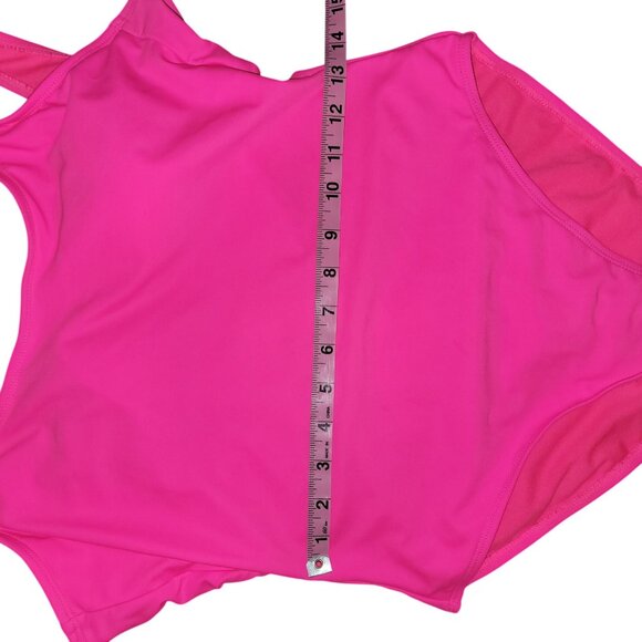 No Boundaries Pink One-Piece Swimsuit Women’s Large (11–13) Open Back Stretch Sw - Picture 6 of 9